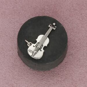 james avery sterling silver retired large violin charm pendant